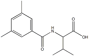 2-[(3,5-DIMETHYLBENZOYL)AMINO]-3-METHYLBUTANOIC ACID Struktur