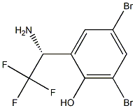 2-((1R)-1-AMINO-2,2,2-TRIFLUOROETHYL)-4,6-DIBROMOPHENOL Struktur