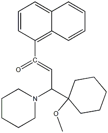 3-(1-METHOXY-CYCLOHEXYL)-1-NAPHTHALEN-1-YL-3-PIPERIDIN-1-YL-PROPENONE Struktur