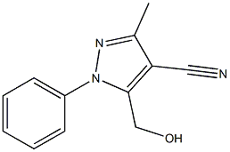 5-(HYDROXYMETHYL)-3-METHYL-1-PHENYL-1H-PYRAZOLE-4-CARBONITRILE Struktur