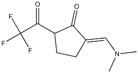 2-(E)-[DIMETHYLAMINOMETHYLENE]-5-(TRIFLUOROACETYL)CYCLOPENTANONE Struktur