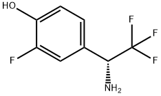 4-((1R)-1-AMINO-2,2,2-TRIFLUOROETHYL)-2-FLUOROPHENOL Struktur