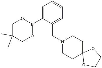 8-[2-(5,5-DIMETHYL-1,3,2-DIOXABORINAN-2-YL)BENZYL]-1,4-DIOXA-8-AZASPIRO[4.5]DECANE Struktur