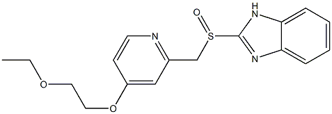 2-[(4-ETHOXYETHOXY-2-PYRIDINYL)-METHYLSULFINYL]-BENZIMIDAZOLE Struktur