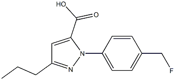 1-[(4-FLUOROMETHYL)PHENYL]-3-PROPYL-1H-PYRAZOLE-5-CARBOXYLIC ACID Struktur