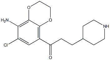 5-AMINO-6-CHLORO-8-[(PIPERIDIN-4-YL)ETHYLCARBONYL]-1,4-BENZODIOXANE Struktur