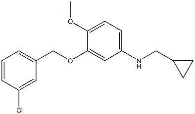 (1S)(3-[(3-CHLOROPHENYL)METHOXY]-4-METHOXYPHENYL)CYCLOPROPYLMETHYLAMINE Struktur