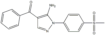 (5-AMINO-1-(4-(METHYLSULFONYL)PHENYL)-1H-PYRAZOL-4-YL)(PHENYL)METHANONE Struktur