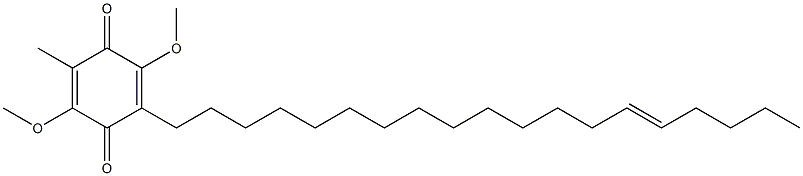 2,5-DIMETHOXY-3-METHYL-6-((E)-NONADEC-14-ENYL)-[1,4]BENZOQUINONE Struktur