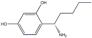 4-((1S)-1-AMINOPENTYL)BENZENE-1,3-DIOL Struktur