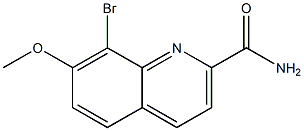 8-BROMO-7-METHOXYQUINOLINE-2-CARBOXAMIDE Struktur