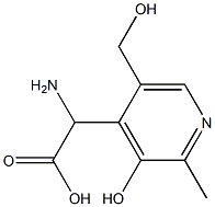 AMINO-(3-HYDROXY-5-HYDROXYMETHYL-2-METHYL-PYRIDIN-4-YL)-ACETIC ACID Struktur