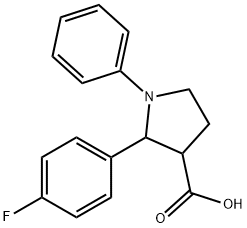 2-(4-FLUOROPHENYL)-1-PHENYLPYRROLIDINE-3-CARBOXYLIC ACID Struktur