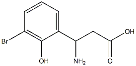 3-AMINO-3-(3-BROMO-2-HYDROXY-PHENYL)-PROPIONIC ACID Struktur