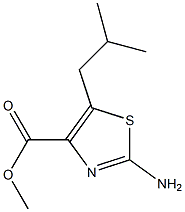 METHYL 2-AMINO-5-ISOBUTYL-1,3-THIAZOLE-4-CARBOXYLATE Struktur