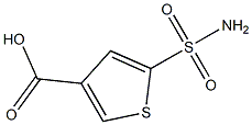 5-(AMINOSULFONYL)THIOPHENE-3-CARBOXYLIC ACID Struktur