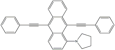 9,10-BIS(PHENYLETHYNYL)-1-PYRROLIDINOANTHRACENE Struktur