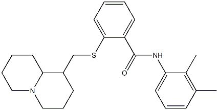 N-(2,3-DIMETHYLPHENYL)-2-((OCTAHYDRO-1H-QUINOLIZIN-1-YL)METHYLTHIO)BENZAMIDE Struktur