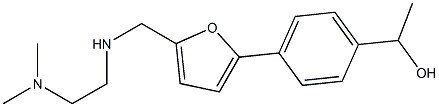 1-(4-(5-(((2-(DIMETHYLAMINO)ETHYL)AMINO)METHYL)-2-FURYL)PHENYL)ETHANOL Struktur