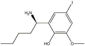 2-((1R)-1-AMINOPENTYL)-4-IODO-6-METHOXYPHENOL Struktur