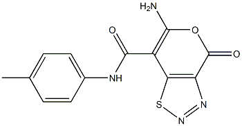 6-AMINO-N-(4-METHYLPHENYL)-4-OXO-4H-PYRANO[3,4-D][1,2,3]THIADIAZOLE-7-CARBOXAMIDE Struktur