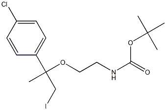 (2-[1-(4-CHLORO-PHENYL)-2-IODO-1-METHYL-ETHOXY]-ETHYL)-CARBAMIC ACID TERT-BUTYL ESTER Struktur