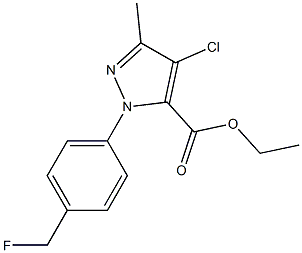 4-CHLORO-1-[4-(FLUOROMETHYL)PHENYL]-3-METHYL-1H-PYRAZOLE-5-CARBOXYLIC ACID ETHYL ESTER Struktur