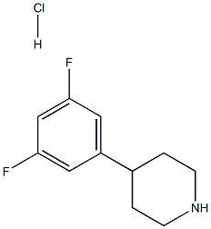 4-(3,5-DIFLUOROPHENYL)PIPERIDINE HYDROCHLORIDE Struktur