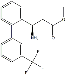 METHYL (3R)-3-AMINO-3-(2-[3-(TRIFLUOROMETHYL)PHENYL]PHENYL)PROPANOATE Struktur