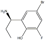 2-((1R)-1-AMINOPROPYL)-4-BROMO-6-FLUOROPHENOL Struktur