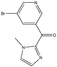 (5-BROMOPYRIDIN-3-YL)(1-METHYL-1H-IMIDAZOL-2-YL)METHANONE Struktur