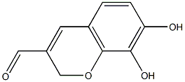 7,8-DIHYDROXY-2H-CHROMENE-3-CARBALDEHYDE Struktur