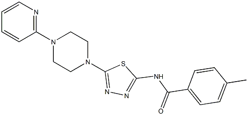 4-METHYL-N-[5-(4-PYRIDIN-2-YLPIPERAZIN-1-YL)-1,3,4-THIADIAZOL-2-YL]BENZAMIDE Struktur