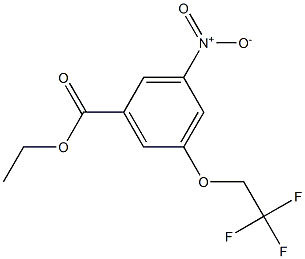 3-NITRO-5-(2,2,2-TRIFLUOROETHOXY)BENZOIC ACID ETHYL ESTER Struktur