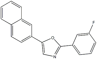 2-(3-FLUOROPHENYL)-5-(2-NAPHTHYL)-OXAZOLE Struktur