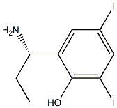 2-((1S)-1-AMINOPROPYL)-4,6-DIIODOPHENOL Struktur