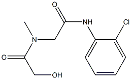 N-(2-CHLOROPHENYL)-2-[GLYCOLOYL(METHYL)AMINO]ACETAMIDE Struktur