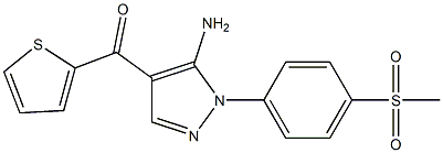 (5-AMINO-1-(4-(METHYLSULFONYL)PHENYL)-1H-PYRAZOL-4-YL)(THIOPHEN-2-YL)METHANONE Struktur