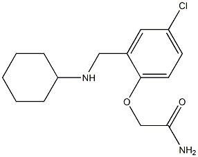 2-(4-CHLORO-2-((CYCLOHEXYLAMINO)METHYL)PHENOXY)ACETAMIDE Struktur