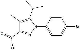 1-(4-BROMO-PHENYL)-5-ISOPROPYL-4-METHYL-1H-PYRAZOLE-3-CARBOXYLIC ACID Struktur