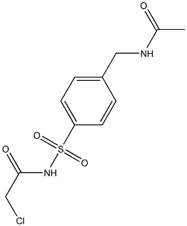 N-([4-[(ACETYLAMINO)METHYL]PHENYL]SULFONYL)-2-CHLOROACETAMIDE Struktur