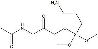 (N-ACETYLGLYCYL)-3-AMINOPROPYLTRIMETHOXYSILANE Struktur