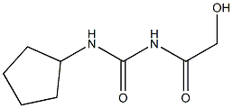 N-[(CYCLOPENTYLAMINO)CARBONYL]-2-HYDROXYACETAMIDE Struktur