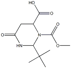 2-TERT-BUTYL-4-OXO-TETRAHYDRO-PYRIMIDINE-1,6-DICARBOXYLIC ACID 1-METHYL ESTER Struktur