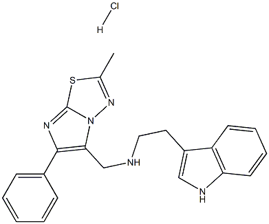 2-(1H-INDOL-3-YL)-N-[(2-METHYL-6-PHENYLIMIDAZO[2,1-B][1,3,4]THIADIAZOL-5-YL)METHYL]-1-ETHANAMINE HYDROCHLORIDE Struktur