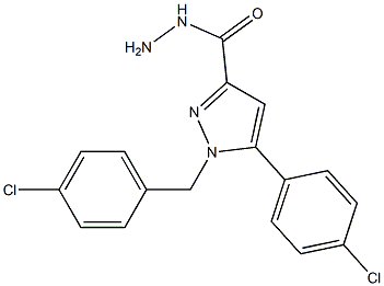 1-(4-CHLOROBENZYL)-5-(4-CHLOROPHENYL)-1H-PYRAZOLE-3-CARBOHYDRAZIDE Struktur