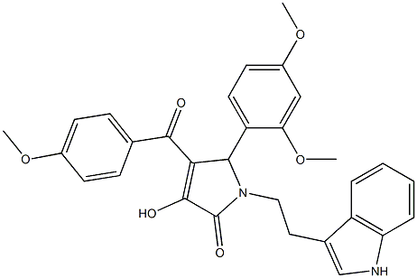 1-(2-(1H-INDOL-3-YL)ETHYL)-5-(2,4-DIMETHOXYPHENYL)-3-HYDROXY-4-(4-METHOXYBENZOYL)-1H-PYRROL-2(5H)-ONE Struktur