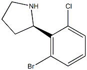 (2R)-2-(6-BROMO-2-CHLOROPHENYL)PYRROLIDINE Struktur