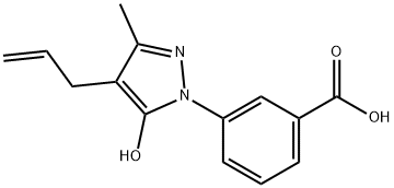 3-(4-ALLYL-5-HYDROXY-3-METHYL-PYRAZOL-1-YL)-BENZOIC ACID Struktur