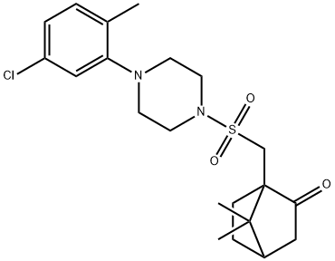 1-(((4-(5-CHLORO-2-METHYLPHENYL)PIPERAZINYL)SULFONYL)METHYL)-7,7-DIMETHYLBICYCLO[2.2.1]HEPTAN-2-ONE Struktur